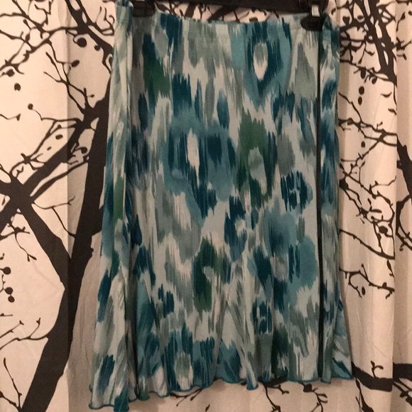 DONATED— Teal/ turquoise flowy skirt. - Picture 2 of 6